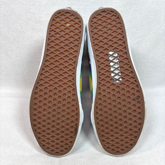 Vans Sk8-Hi Rainbow Prism Black Suede High Top Sneakers Mens 11.5 Womens 13 - Picture 9 of 10